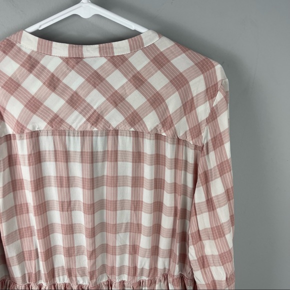 Torrid EMMA BLUSH PINK PLAID CHALLIS BABYDOLL TUNIC sz 2 2x - Picture 9 of 10